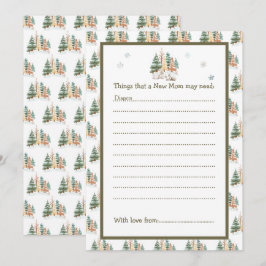 Invitación Baby Shower Cute Winter Rabbits