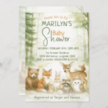 Baby Shower Cute Woodland Baby Animals