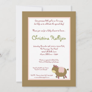 Invitación Baby Shower de Abby's Farm Pink Barn