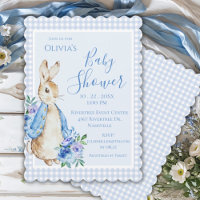 Baby Shower de acuarela de conejo azul