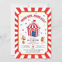 Baby Shower de acuarela del Carnaval Circus