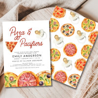 Baby Shower de Acuarela Pizza y Pacificadores