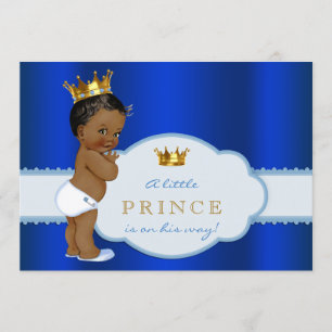 Invitación Baby Shower de African American Prince