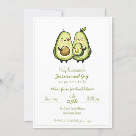Invitación Baby Shower de aguacate