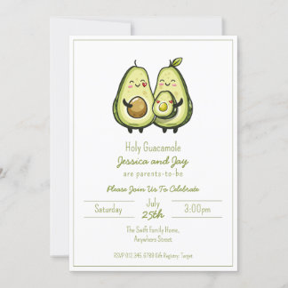 Invitación Baby Shower de aguacate