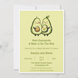 Invitación Baby Shower de aguacate