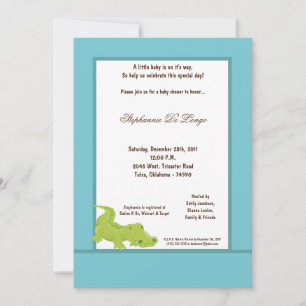 Invitación Baby Shower de alineación azul 5x7