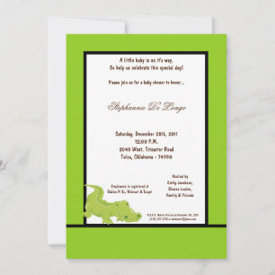 Invitación Baby Shower de Alineador Verde Eléctric