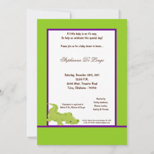 Invitación Baby Shower de Alineador Verde Eléctric