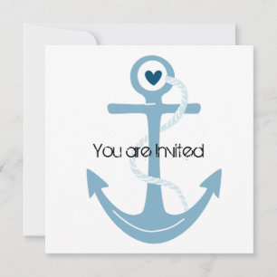 Invitación Baby Shower de anclaje nautico
