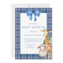 Baby Shower de animales de bosque de Blue Bow