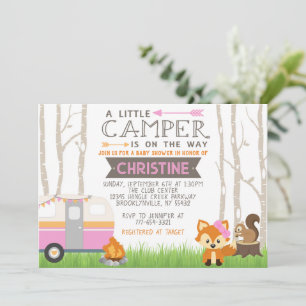 Invitación Baby Shower de animales de bosque de bosques de ca