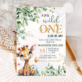 Invitación Baby Shower de animales de la jungla de Safari