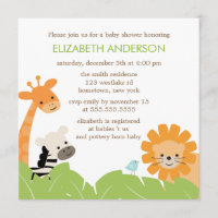 Baby Shower de animales de Safari de la jungla