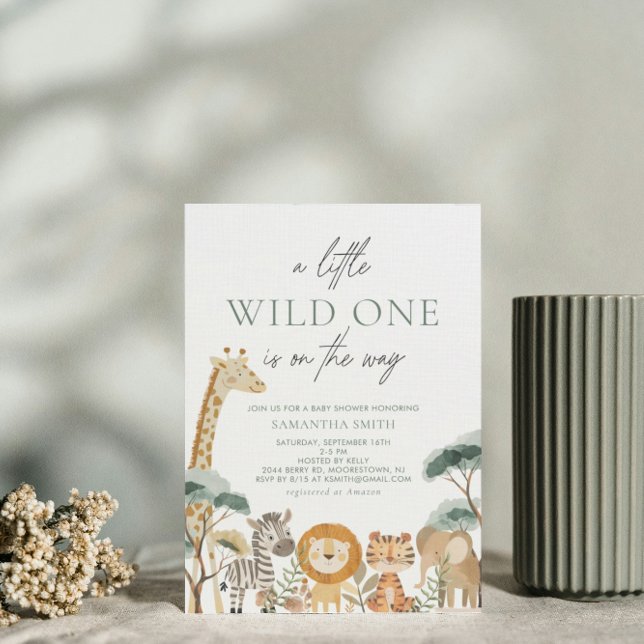 Invitación Baby Shower de animales de Safari de la jungla de  (Subido por el creador)