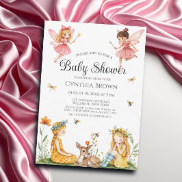 Invitación Baby Shower de animales de Woodland con encanto