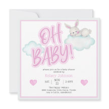 Baby Shower de animales de Woodland Pink Oh Baby