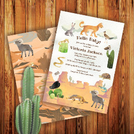 Invitación Baby Shower de animales del cañón del desierto