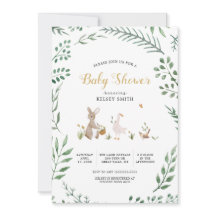 Baby Shower de Animales Forestales de Woodland Vin