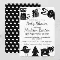 Baby Shower de animales nórdicos de bosque cutáneo