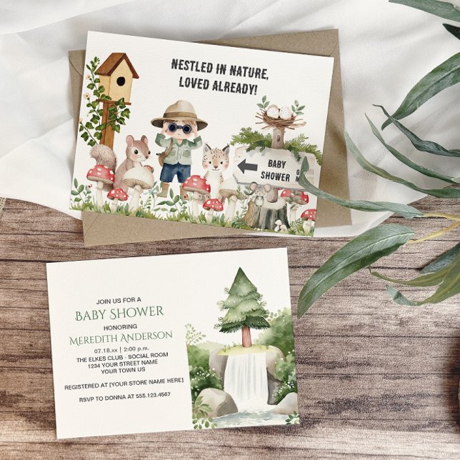 Invitación Baby Shower de animales para amar a la naturaleza (Subido por el creador)