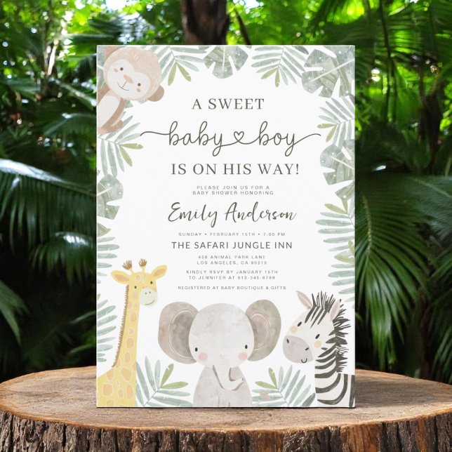 Invitación Baby Shower de animales salvajes de la jungla de u (Subido por el creador)