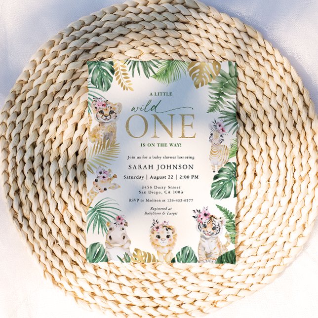 Invitación Baby Shower de animales salvajes de Safari de una  (Subido por el creador)