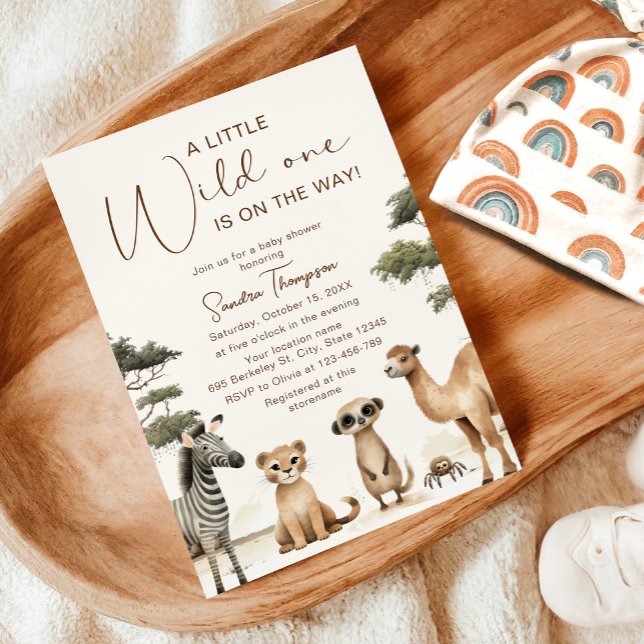 Invitación Baby Shower de animales salvajes de un  (Subido por el creador)