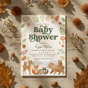 Invitación Baby Shower de animales salvajes neutrales de géne