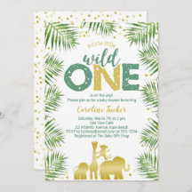 Baby Shower de animales salvajes tropicales con un