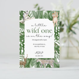 Invitación Baby Shower de animales silvestres de u
