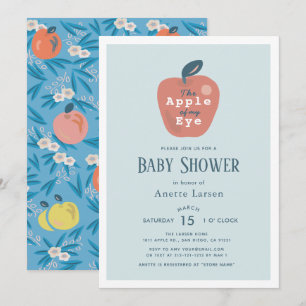 Invitación Baby Shower de Apple of my Eye Blue Boy