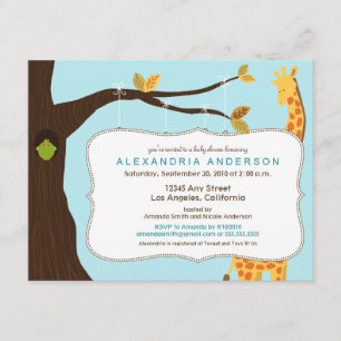 Invitación Baby Shower de árbol de bebé adorable (