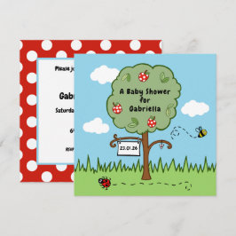 Invitación Baby Shower de árbol de celebraciones p