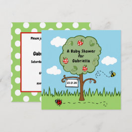 Invitación Baby Shower de árbol de celebraciones p