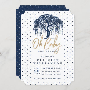 Invitación Baby Shower de árbol salvaje de la mari