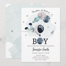 Invitación Baby Shower de Astronauta Boy