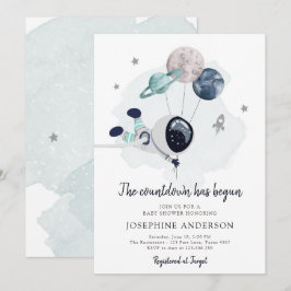 Invitación Baby Shower de Astronauta Boy