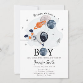 Invitación Baby Shower de Astronauta Boy
