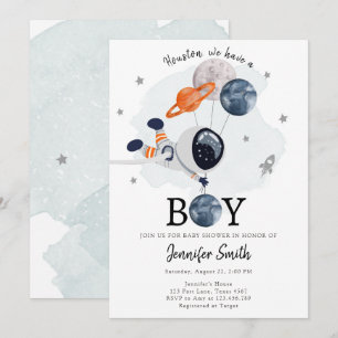 Invitación Baby Shower de Astronauta Boy