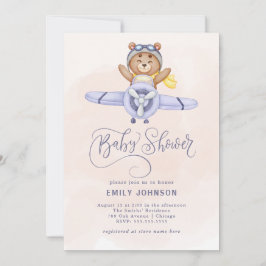 Invitación Baby Shower de avión acuático