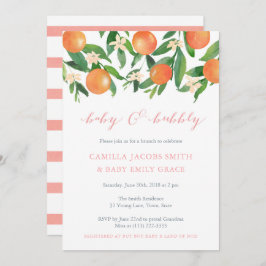 Invitación Baby Shower de Baby and Bubbly Brunch para Chica