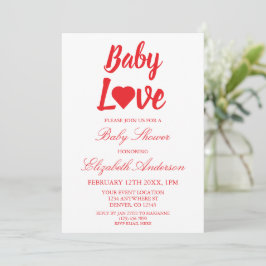 Invitación Baby Shower de Baby Love Heart