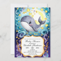Baby Shower de ballena simple