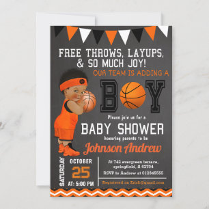 Invitación Baby Shower de baloncesto personalizado