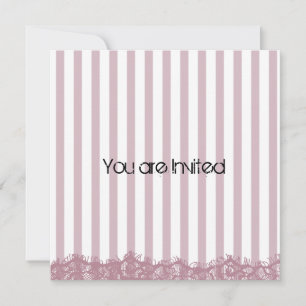 Invitación Baby Shower de bandas rosadas
