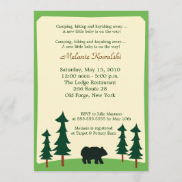 Invitación Baby Shower de Bear Adirondack Lodge 5x