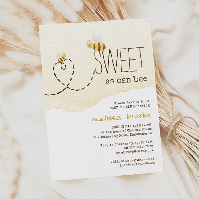 Invitación Baby Shower de Bee Bumblebee (Subido por el creador)