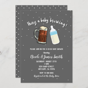 Invitación Baby Shower de beer Brewing Mugs