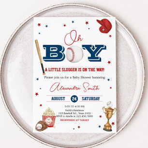 Invitación Baby Shower de béisbol